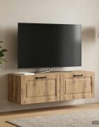 vidaXL Стенно монтиран ТВ шкаф 98 x 31 x 30 см Дъб артизан