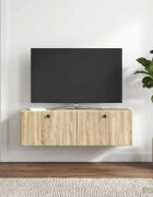 vidaXL Стенно монтиран ТВ шкаф 98 x 31 x 30 см Дъб сонома