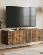 vidaXL Стенно монтиран ТВ шкаф 98 x 31 x 30 см Опушен дъб