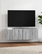 vidaXL Стенно монтиран ТВ шкаф 98 x 31 x 30 см Сив Сонома