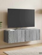 vidaXL Стенно монтиран ТВ шкаф 98 x 31 x 30 см Сива сонома