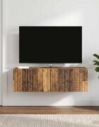 vidaXL Стенно монтиран ТВ шкаф 98 x 31 x 30 см Старо дърво
