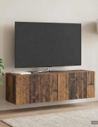 vidaXL Стенно монтиран ТВ шкаф 98 x 31 x 30 см Старо дърво