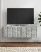 vidaXL Стенно монтиран ТВ шкаф 98 x 41 x 30 см Бетонно сиво