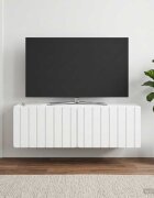 vidaXL Стенно монтиран ТВ шкаф 98 x 41 x 30 см Бяло