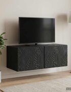 vidaXL Стенно монтиран ТВ шкаф 98 x 41 x 30 см Черно