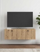 vidaXL Стенно монтиран ТВ шкаф 98 x 41 x 30 см Дъб артизан