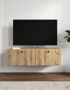 vidaXL Стенно монтиран ТВ шкаф 98 x 41 x 30 см Дъб артизан