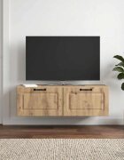 vidaXL Стенно монтиран ТВ шкаф 98 x 41 x 30 см Дъб артизан