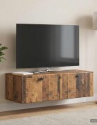 vidaXL Стенно монтиран ТВ шкаф 98 x 41 x 30 см Старо дърво