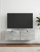 vidaXL Стенно монтиран ТВ шкаф 99 x 41 x 30 cm Бетонно сиво