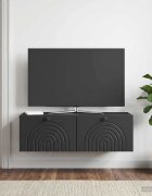 vidaXL Стенно монтиран ТВ шкаф 99 x 41 x 30 cm Черно
