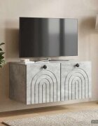 vidaXL Стенно монтиран ТВ шкаф Бетонно сиво 595 x 31 x 30 см