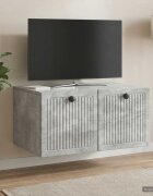 vidaXL Стенно монтиран ТВ шкаф Бетонно сиво 595 x 41 x 30 см