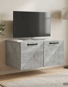 vidaXL Стенно монтиран ТВ шкаф Бетонно сиво 595 x 41 x 30 см