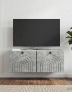 vidaXL Стенно монтиран ТВ шкаф Бетонно сиво 785 x 31 x 30 см