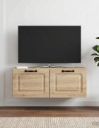 vidaXL Стенно монтиран ТВ шкаф Бетонно сиво 785 x 31 x 30 см