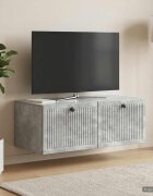 vidaXL Стенно монтиран ТВ шкаф Бетонно сиво 785 x 41 x 30 см