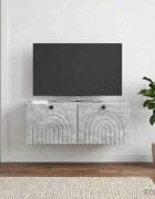 vidaXL Стенно монтиран ТВ шкаф Бетонно сиво 785 x 41 x 30 см