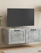 vidaXL Стенно монтиран ТВ шкаф Бетонно сиво 785 x 41 x 30 см