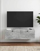 vidaXL Стенно монтиран ТВ шкаф Бетонно сиво 98 x 31 x 30 см