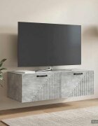 vidaXL Стенно монтиран ТВ шкаф Бетонно сиво 98 x 41 x 30 см