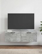 vidaXL Стенно монтиран ТВ шкаф Бетонно сиво 98 x 41 x 30 см