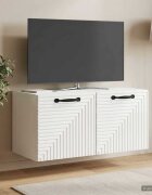 vidaXL Стенно монтиран ТВ шкаф Бял гланц 595 x 31 x 30 см