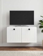 vidaXL Стенно монтиран ТВ шкаф Бял гланц 595 x 41 x 30 см