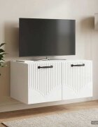 vidaXL Стенно монтиран ТВ шкаф Бял гланц 595 x 41 x 30 см