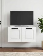 vidaXL Стенно монтиран ТВ шкаф Бял гланц 595 x 41 x 30 см