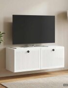 vidaXL Стенно монтиран ТВ шкаф Бял гланц 785 x 31 x 30 см