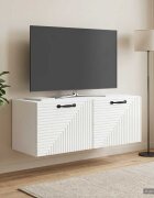 vidaXL Стенно монтиран ТВ шкаф Бял гланц 785 x 31 x 30 см