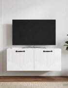 vidaXL Стенно монтиран ТВ шкаф Бял гланц 785 x 31 x 30 см