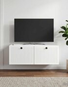 vidaXL Стенно монтиран ТВ шкаф Бял гланц 785 x 41 x 30 см