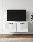 vidaXL Стенно монтиран ТВ шкаф Бял гланц 785 x 41 x 30 см