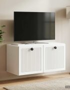 vidaXL Стенно монтиран ТВ шкаф Бяло 595 x 31 x 30 см