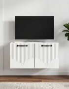 vidaXL Стенно монтиран ТВ шкаф Бяло 595 x 31 x 30 см