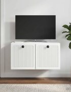 vidaXL Стенно монтиран ТВ шкаф Бяло 595 x 41 x 30 см