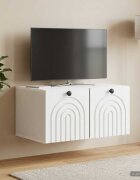 vidaXL Стенно монтиран ТВ шкаф Бяло 595 x 41 x 30 см
