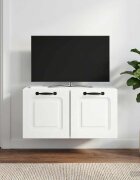 vidaXL Стенно монтиран ТВ шкаф Бяло 595 x 41 x 30 см