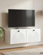 vidaXL Стенно монтиран ТВ шкаф Бяло 785 x 31 x 30 см