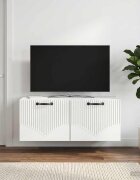 vidaXL Стенно монтиран ТВ шкаф Бяло 785 x 31 x 30 см
