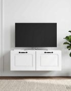 vidaXL Стенно монтиран ТВ шкаф Бяло 785 x 31 x 30 см
