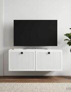 vidaXL Стенно монтиран ТВ шкаф Бяло 785 x 41 x 30 см