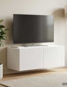 vidaXL Стенно монтиран ТВ шкаф Бяло 785 x 41 x 30 см