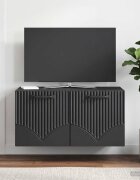 vidaXL Стенно монтиран ТВ шкаф Черно 595 x 41 x 30 см