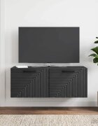 vidaXL Стенно монтиран ТВ шкаф Черно 785 x 31 x 30 см