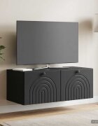 vidaXL Стенно монтиран ТВ шкаф Черно 785 x 41 x 30 см