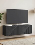 vidaXL Стенно монтиран ТВ шкаф Черно 98 x 31 x 30 см